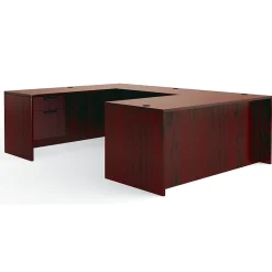 Clearance Offices to Go Superior Laminate Executive Desk Bundle, American Mahogany (TDOTG1-AML) Office Desks