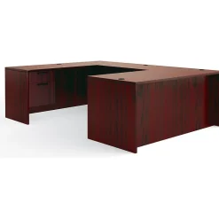 Clearance Offices to Go Superior Laminate Executive Desk Bundle, American Mahogany (TDOTG1-AML) Office Desks