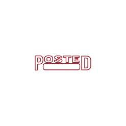 Offistamp Pre-Inked Stamp, POSTED, Red Ink (034521) Hot