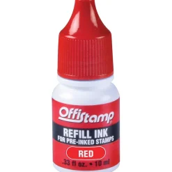 Offistamp Pre-Inked Stamp, Red Ink Refill Outlet