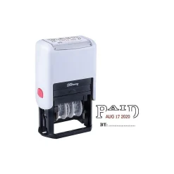 Offistamp Pre-Inked Stamp, PAID, Black and Red Ink (034508/10689)