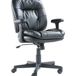 Bonded Leather Task Chair, Black (ST4819) Office Chairs