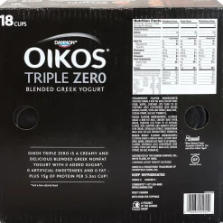 Fresh Groceries<OIKOS Triple Zero Variety Yogurt, 5.3 oz., 18/Pack (01955)