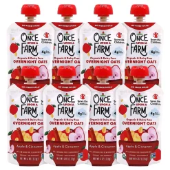 Fresh Groceries<Once Upon a Farm Apple Cinnamon Overnight Oats, 4 oz., 8/Box