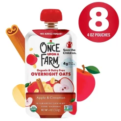 Fresh Groceries<Once Upon a Farm Apple Cinnamon Overnight Oats, 4 oz., 8/Box