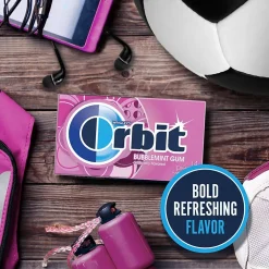 Gum & Mints<Orbit Sugar Free Gum, Bubblemint, 12/Box (WMW21489)