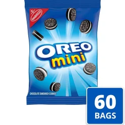Cookies<Oreo Mini Chocolate Sandwich Cookies, 1.5 oz, 60/Carton (NFG00011)