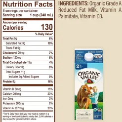 Milk & Creamer<Organic Valley 2% Milk, 64 oz., 3/Pack (307-00347)