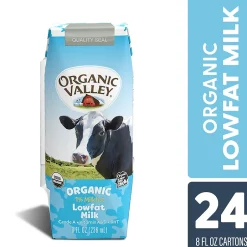 Milk & Creamer<Organic Valley Aseptic Single Serve Milk, 8 Oz, 24/Pack (307-00381)