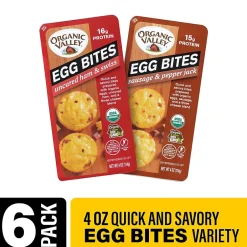 Fresh Groceries<Organic Valley Egg Bites Variety Pack, 4oz, 6/Carton (600-03001)