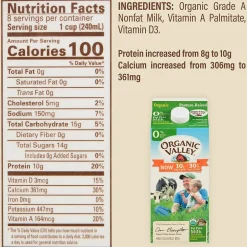 Milk & Creamer<Organic Valley Skim Milk, 64 oz., 3/Pack (307-00350)