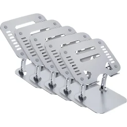 OTM Essentials 10.62" x 9" Aluminum Laptop Riser Stand, Silver, 5/Pack (OB-A2A-5PK)