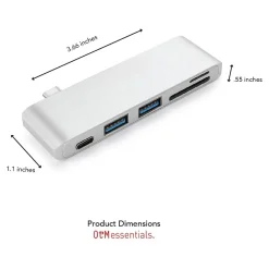 Usb Hubs<OTM Essentials Basics 3-Port USB-C Hub, White (OB-AIAN)