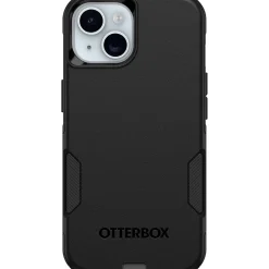 Cell Phone Cases<OtterBox Commuter Rugged Case for iPhone 13/14/15, Shock Absorbing, Black (77-92605)