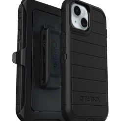 Cell Phone Cases<OtterBox Defender Pro Holster Case for iPhone 13/14/15, Shock Absorbing, Black (77-92732)