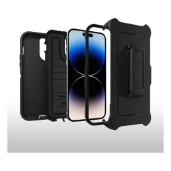 Cell Phone Cases<OtterBox Defender Series Pro Black Rugged Case for iPhone 14 Pro Max (77-88714)