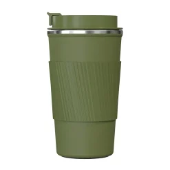 Outdoors Professional Stainless Steel Double-Walled Vacuum Insulated Coffee Cup, 17.2 oz., Olive Green (OUTD9454)