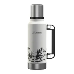 Outdoors Professional Stainless Steel Vacuum Insulated Termo Classic Water Bottle, 33 oz., White Mountains (OUTD9386)