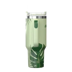 Outdoors Professional Stainless Steel Double-Walled Vacuum Insulated Tumbler with Straw, 40 oz., Tropical Green (OUTD9232)