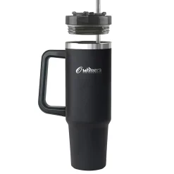 Outdoors Professional Stainless Steel Double-Walled Vacuum Insulated Tumbler with Straw, 40 oz., Black (OUTD9041)