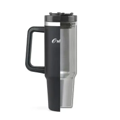 Outdoors Professional Stainless Steel Double-Walled Vacuum Insulated Tumbler with Straw, 40 oz., Black (OUTD9041)