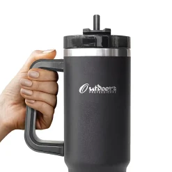 Outdoors Professional Stainless Steel Double-Walled Vacuum Insulated Tumbler with Straw, 40 oz., Black (OUTD9041)