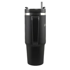 Outdoors Professional Stainless Steel Double-Walled Vacuum Insulated Tumbler with Straw, 30 oz., Black (OUTD9027)