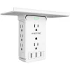 Surge Protectors & Power Strips<Overtime Wall Outlet Shelf, 8 Outlets and 3 USB Ports, Surge Protector, White (OTWP8O3USB)