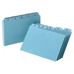 A-Z 4" x 6" Index Card Files, Blue, 25/Set (P4625) Index Cards
