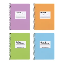 Oxford Composition Notebooks, 7.5" x 9.75", Wide Ruled, 80 Sheets, Assorted Colors, 4/Pack (64946) Hot