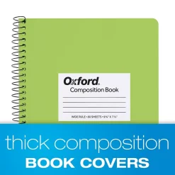 Oxford Composition Notebooks, 7.5" x 9.75", Wide Ruled, 80 Sheets, Assorted Colors, 4/Pack (64946) Hot