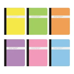 Oxford Composition Notebooks, 7.5" x 9.75", College Ruled, 100 Sheets, Assorted Colors, 6/Pack (64957) Hot