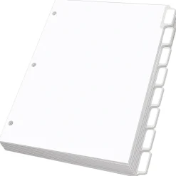 Oxford Custom Label Dividers, Self-Stick Tab Labels, 8-Tab, Letter, White, 25 Sets Best