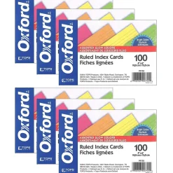 Outlet Glow Index Cards, 4" x 6", 100 Per Pack, 6 Packs (ESS99755-6) Index Cards