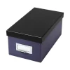 Outlet Index Card File Box, 1000-Card Capacity, Indigo/Black (406462) Index Cards