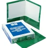 Oxford Laminated Portfolio, High Gloss, Green, 11" x 8 1/2", 25/Bx Discount