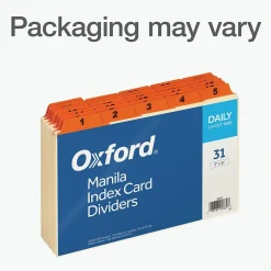 Hot Laminated Tab Daily Index Card Guides, 5