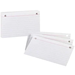 Discount ® Printable Ruled Index Card, 3" x 5", Ruled, White, 50/pack (7351) Index Cards