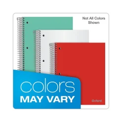Oxford 3-Subject Notebooks, 8.5" x 11", College Ruled, 150 Sheets, Assorted Colors (10586) Best