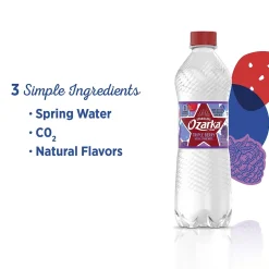 Bottled Water<Ozarka Sparkling Water, Triple Berry, 16.9 oz. Bottles, 24/Carton (12349551)