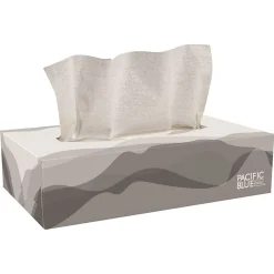 Pacific Blue Basic Facial Tissue, 2-ply, 100 Tissues/Box, 30 Boxes/Pack (47410)