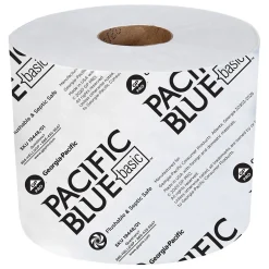 Pacific Blue Basic High Capacity Toilet Paper, 2-Ply, White, 1000 Sheets/Roll, 48 Rolls/Carton (19448/01)