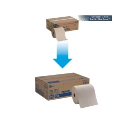 Paper Towels<Pacific Blue Basic Recycled Hardwound Paper Towel, 1-Ply, Brown, 800'/Roll, 6 Rolls/Carton (26301)