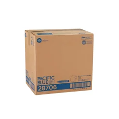 Paper Towels<Pacific Blue Basic Recycled Hardwound Paper Towels, 1-ply, 350 ft./Roll, 12 Rolls/Carton (28706)