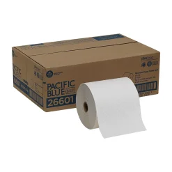 Paper Towels<Pacific Blue Basic Recycled Hardwound Paper Towels, 1-ply, 800 ft./Roll, 6 Rolls/Carton (26601)