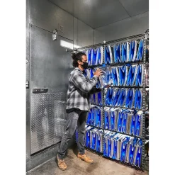 Food Storage Containers<PACKiT Fresh Eco Freeze Tote, Large, Silver/Blue, 4/Carton (PKF-UD-MAG)