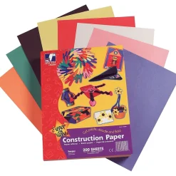 Best 9" x 12" Construction Paper, Assorted Colors, 200 Sheets/Pack (94450) Construction Paper