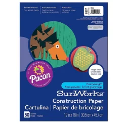 Discount 12" x 18" Construction Paper, Gray, 50 Sheets/Pack (PAC8807) Construction Paper
