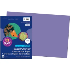 Outlet 12" x 18" Construction Paper, Violet, 50 Sheets/Pack (PAC7207) Construction Paper