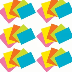 Discount ® 4" x 6" Index Cards, Blank, Bright Assorted Colors, 100/Pack, 6 Packs/Bundle (PAC1721-6) Index Cards